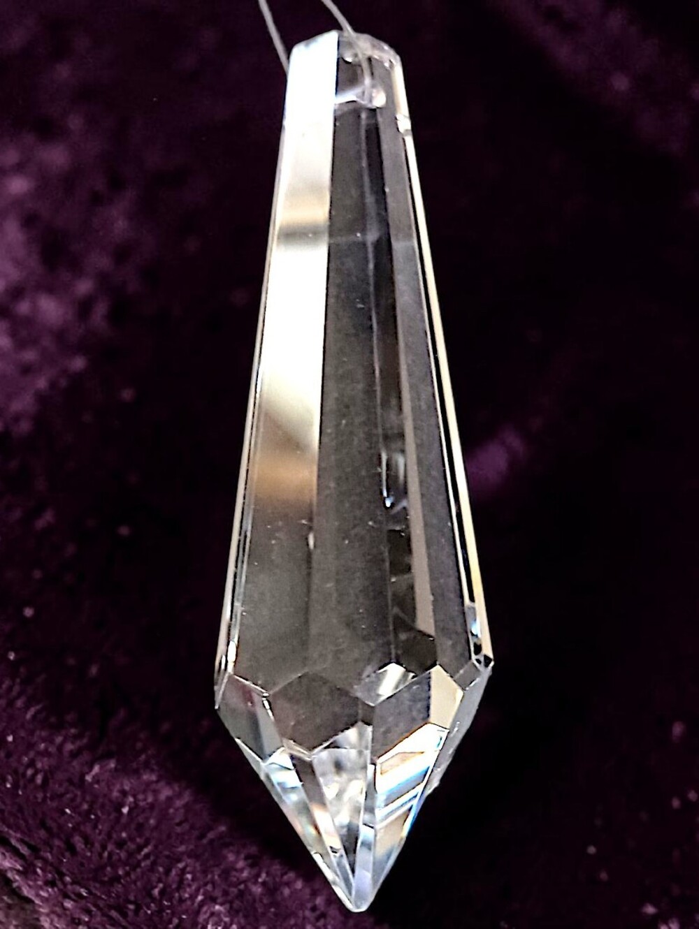 Majestic Icicle Clear Crystal Pendant Prism Suncatcher Car Decor Chandelier Vtg
